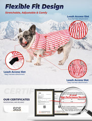 SPACE LION dog puffer jacket neck collar adjustment secure neck fit