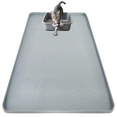 SpaceTime 34x22 large cat litter mat shows wide coverage