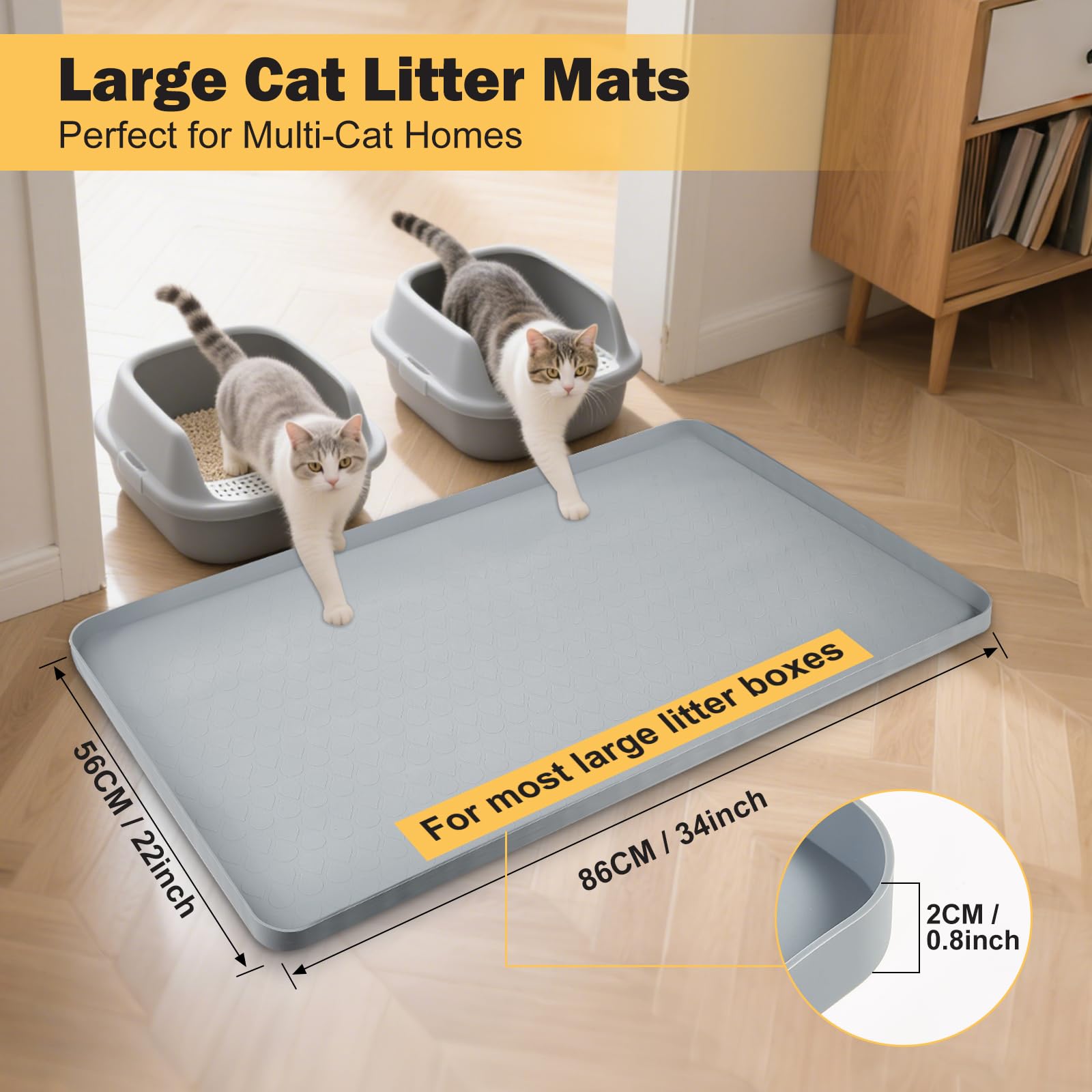 SpaceTime mat features raised edges and non-slip base