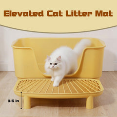 SpaceTime cat litter mat double-layer design traps litter effectively
