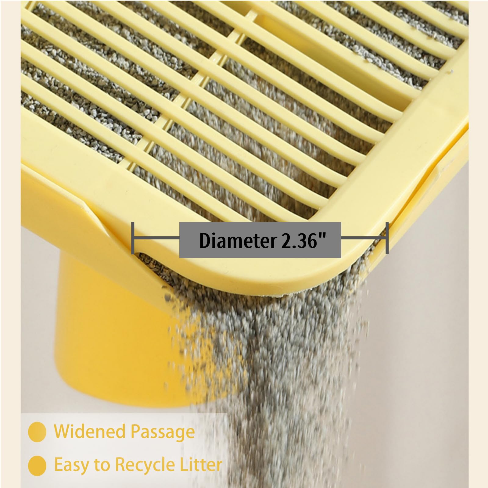 SpaceTime Cat Litter Mat easy-clean design makes quick litter removal simple.