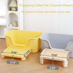 SpaceTime Cat Litter Mat waterproof-urine-proof design protects floors during use.