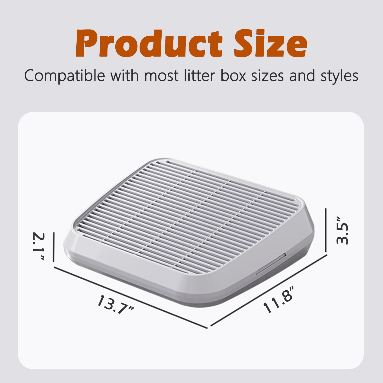 SpaceTime elevated cat litter mat-under-box-compatibility fits under standard or automatic litter boxes.