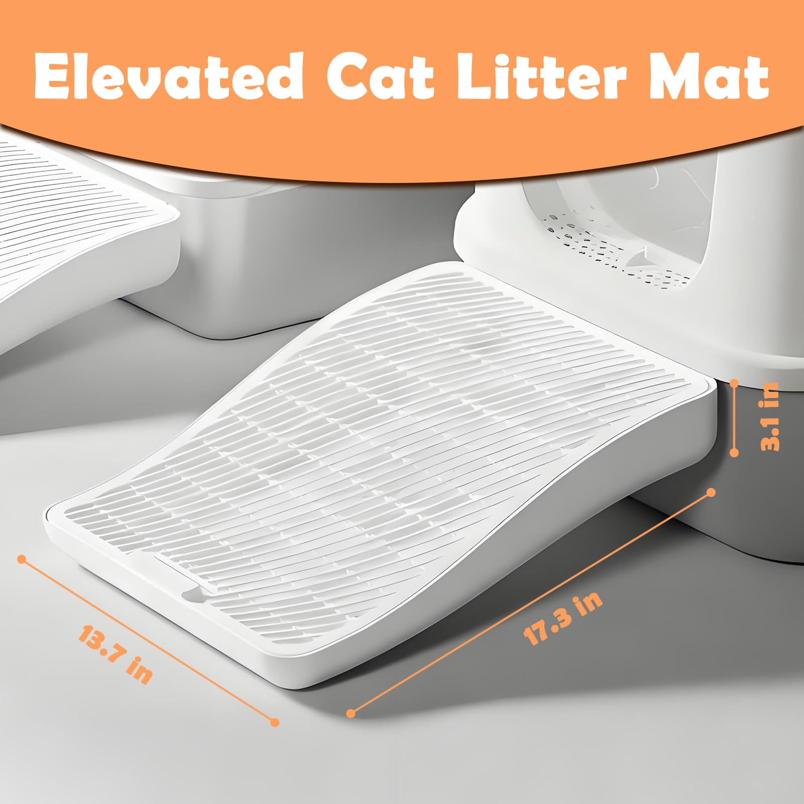SpaceTime extended slope guides litter back into the box with ease.