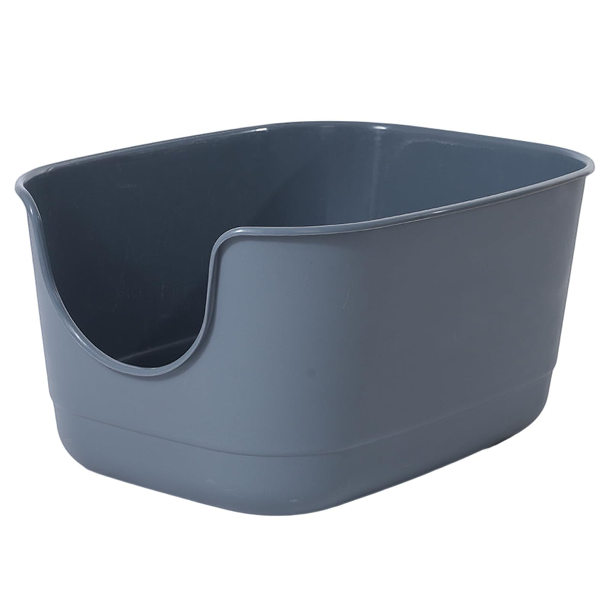 SpaceTime extra large litter box with high sides traps litter and splashes for a cleaner floor