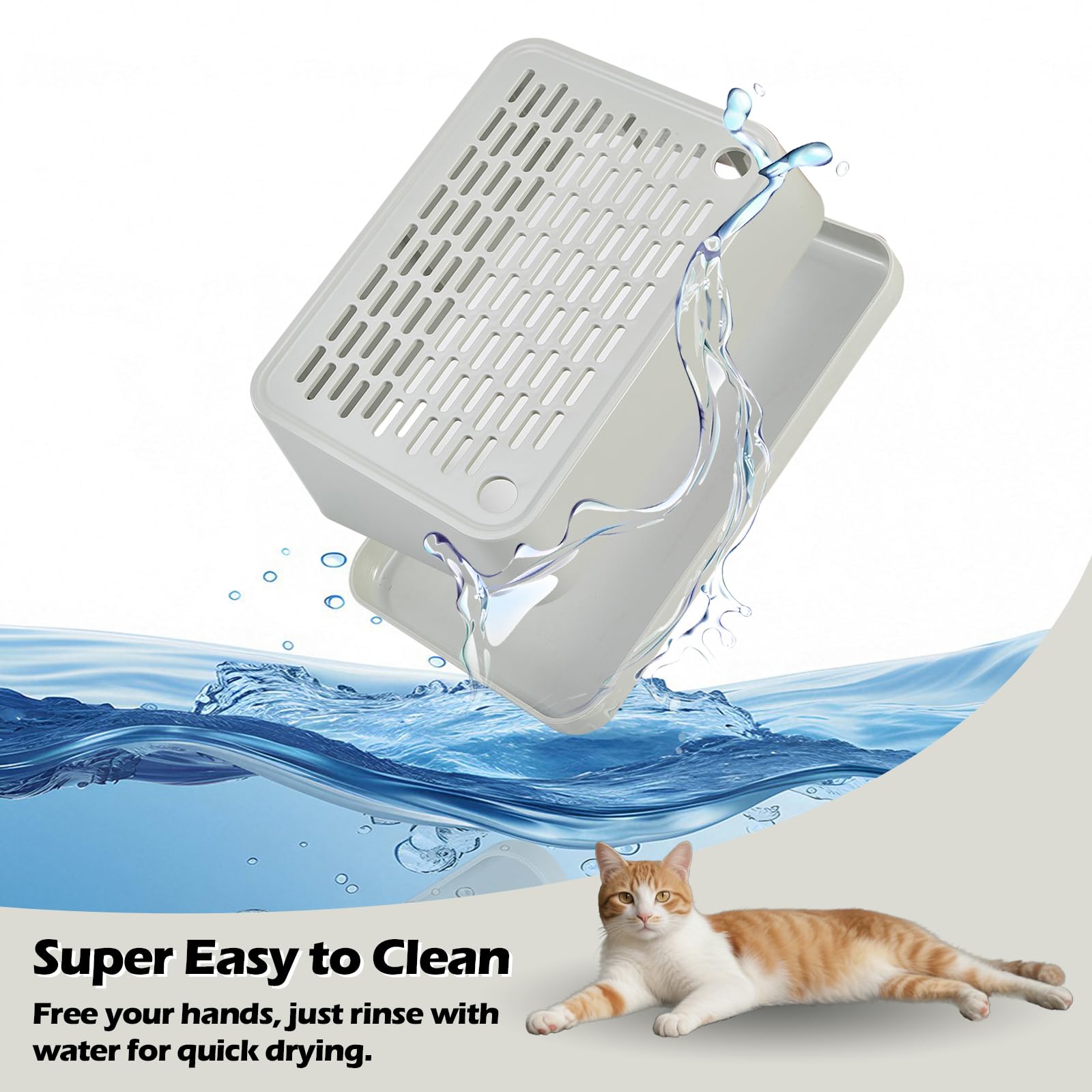 SpaceTime Floor-Protecting Litter Mat shields floors from spills and scratches.