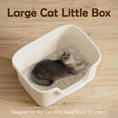 SpaceTime xl litter box high sides angled for anti splash containment