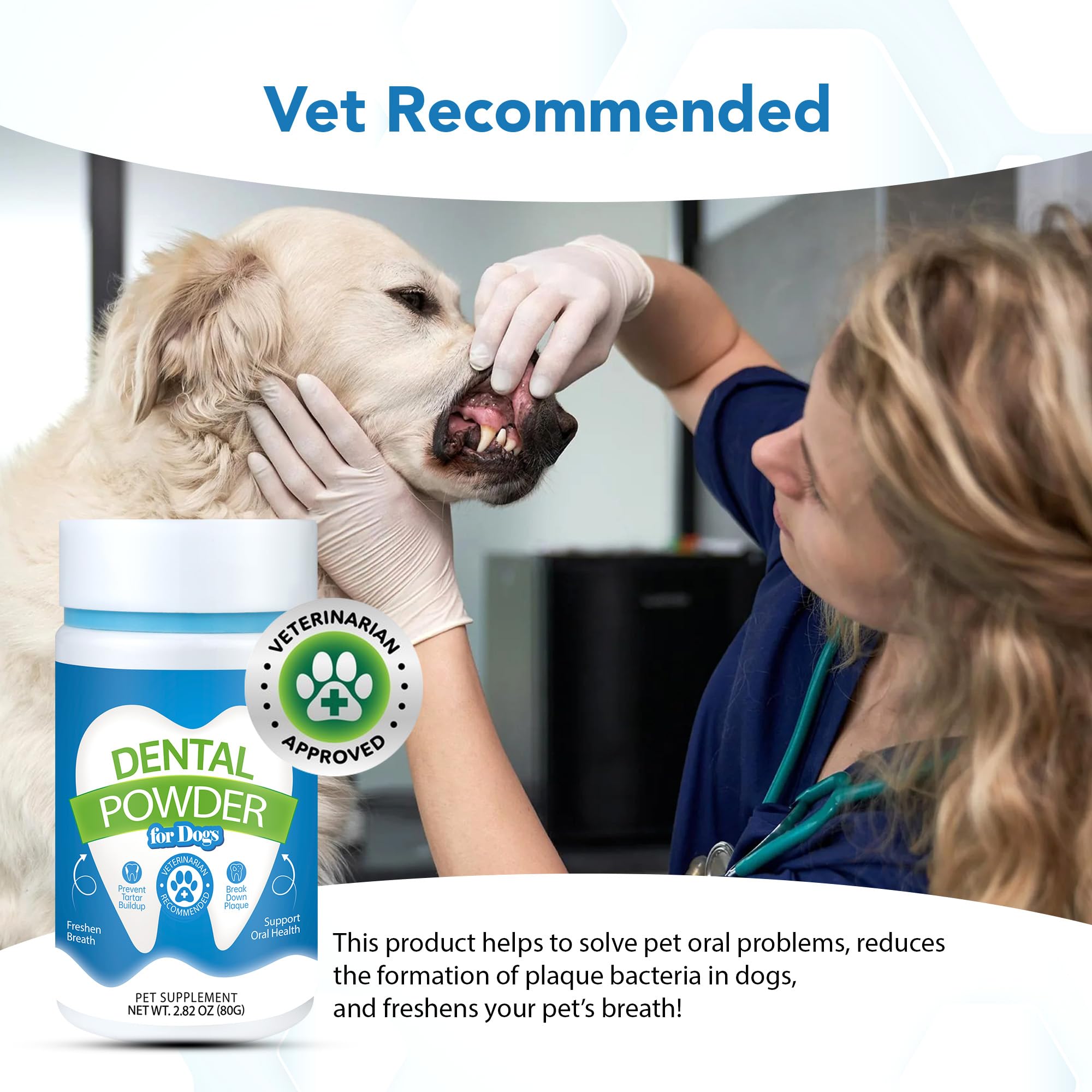 Spanielbuns dental powder helps promote fresher breath during daily moments
