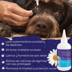 Spanielbuns tear stain cleansing highlights natural ingredients supporting eye hygiene.