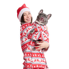 Spark Paws Christmas matching dog-owner pajama top hero showcases festive comfort for family photos.
