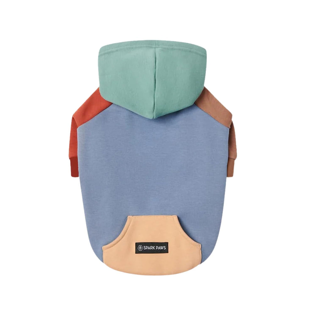 Spark Paws Dog Hoodie Alpine fabric close-up shows butter-stretch comfort for active dogs