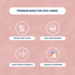 Spark Paws calming fleece interior for cozy cool-weather wear