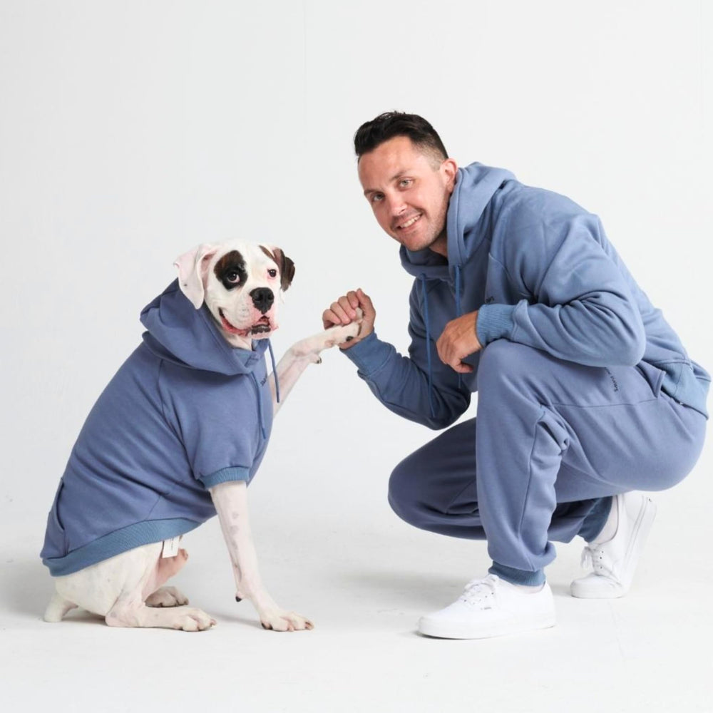 Spark Paws dog hoodie outdoor walk shows warm, flexible protection on chilly days
