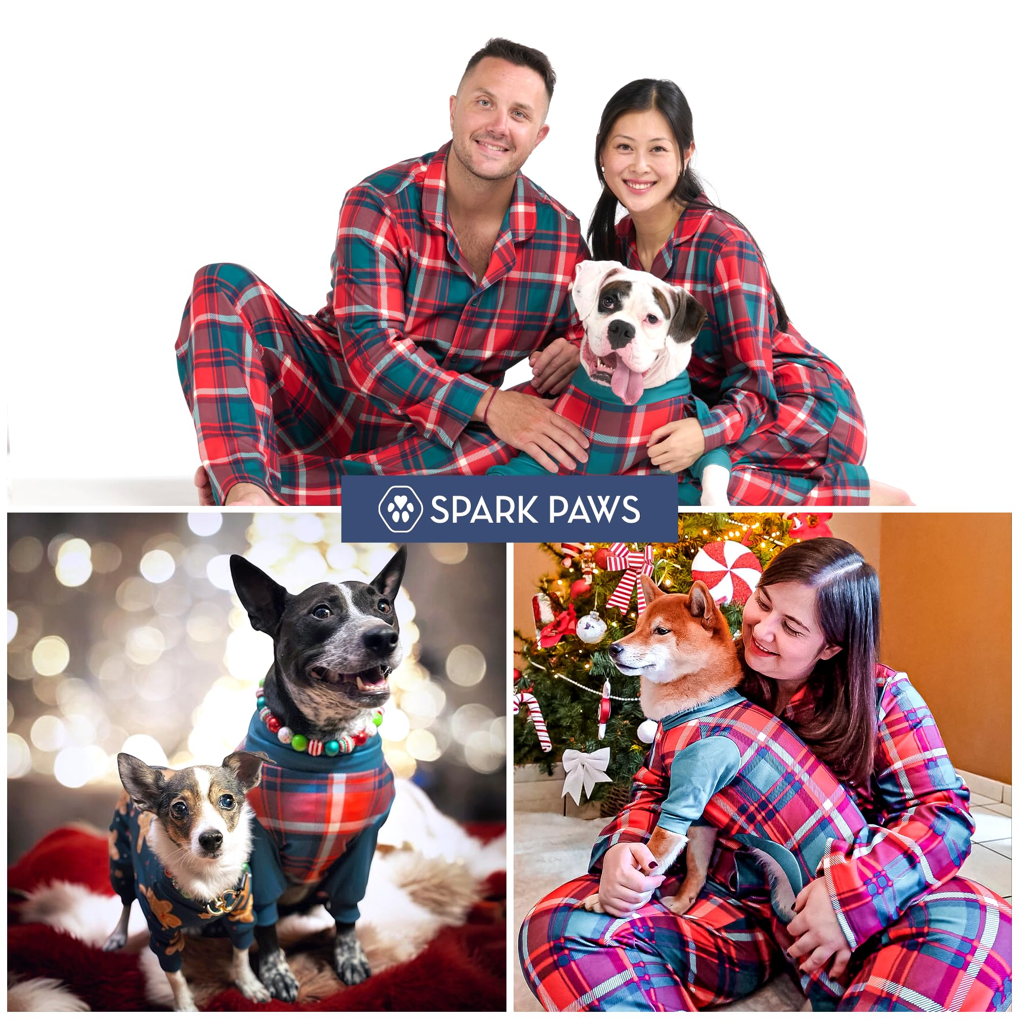 Spark Paws dog pajama easy-care design close-up for daily use.