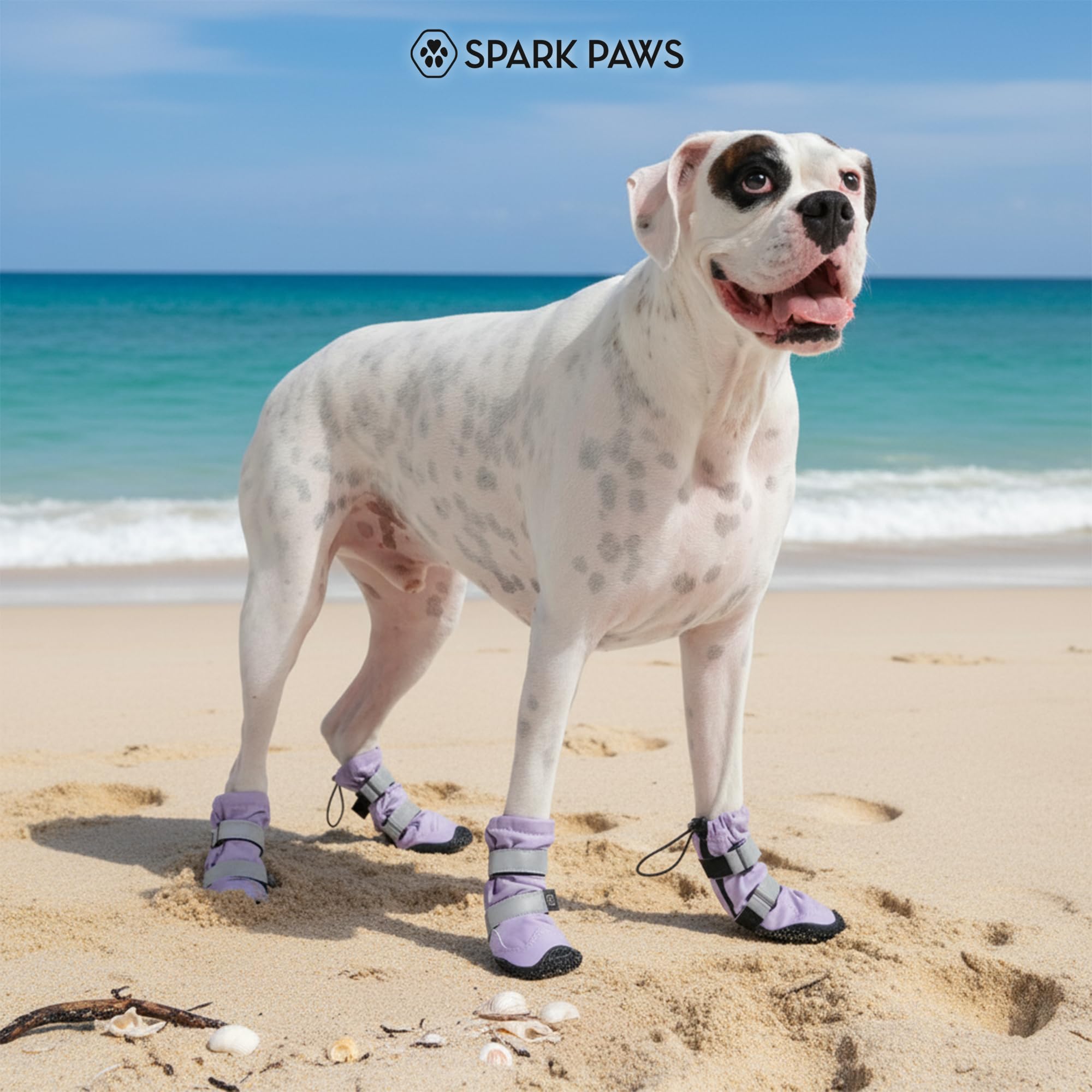 Spark Paws machine-washable dog shoes closeup for easy cleaning