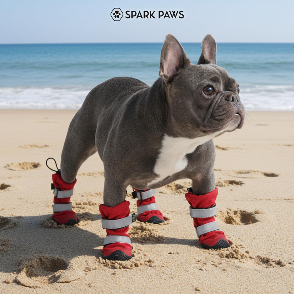 Spark Paws dog shoes paw-measure guide helps find a perfect fit.