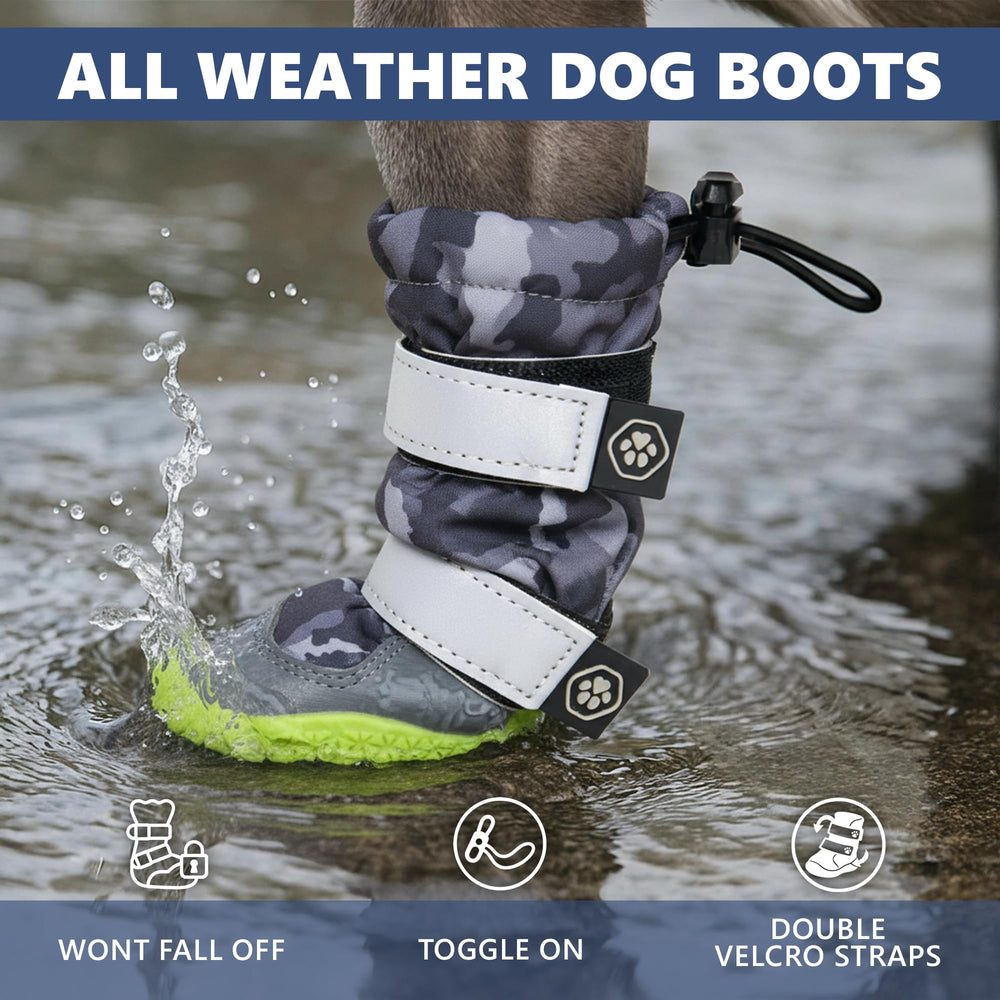 Spark Paws dog shoes fleece lining provides comfortable wear in any season