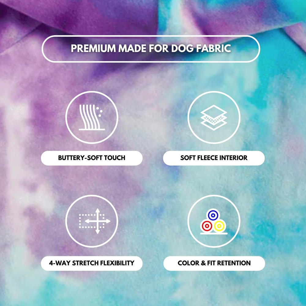 Spark Paws human hoodie back view reveals stylish silhouette in dye