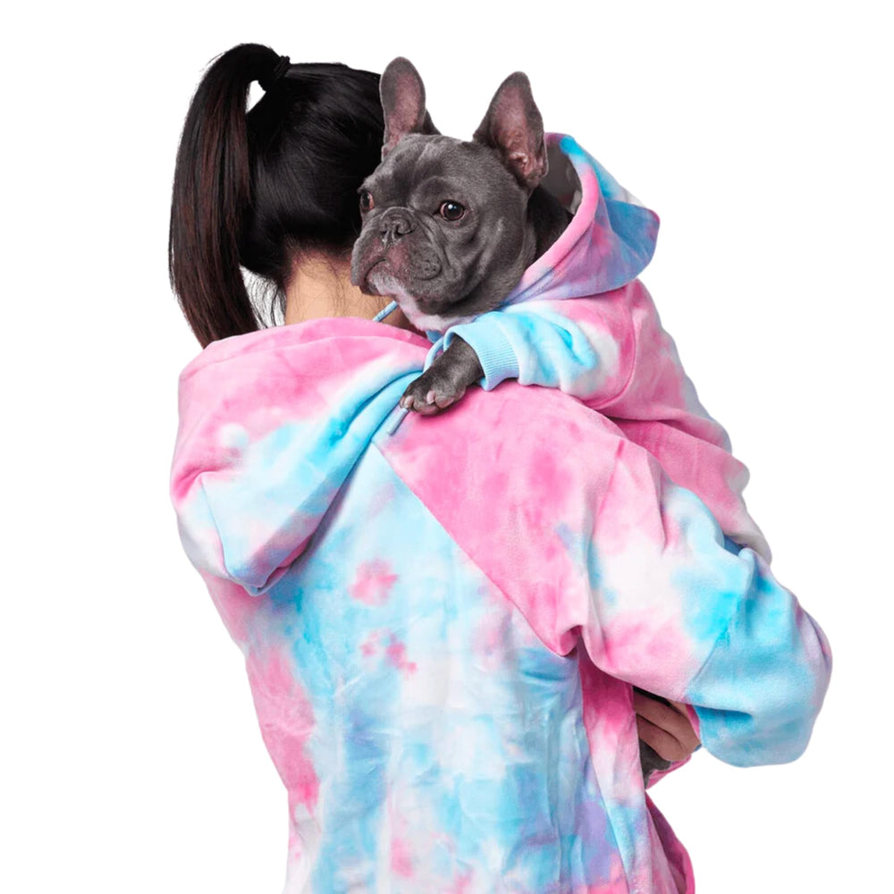 Spark Paws Human Hoodie Snow Cone front view for casual days with your dog.