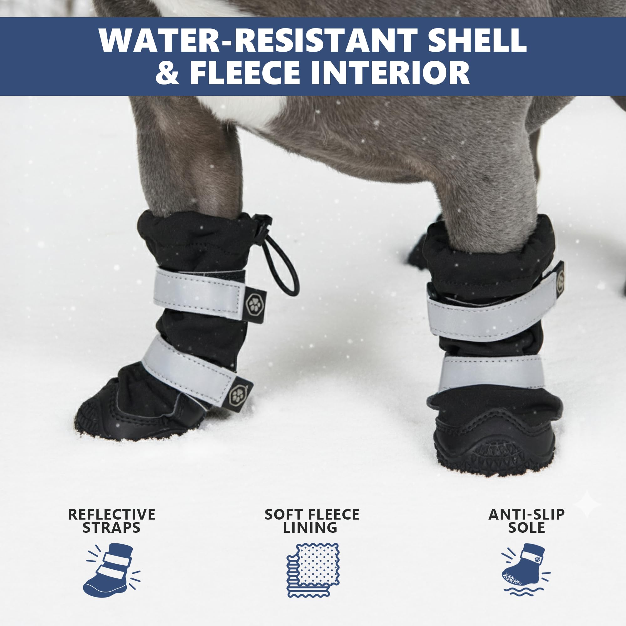 Spark Paws machine-washable dog shoes offer easy cleaning after muddy outings.