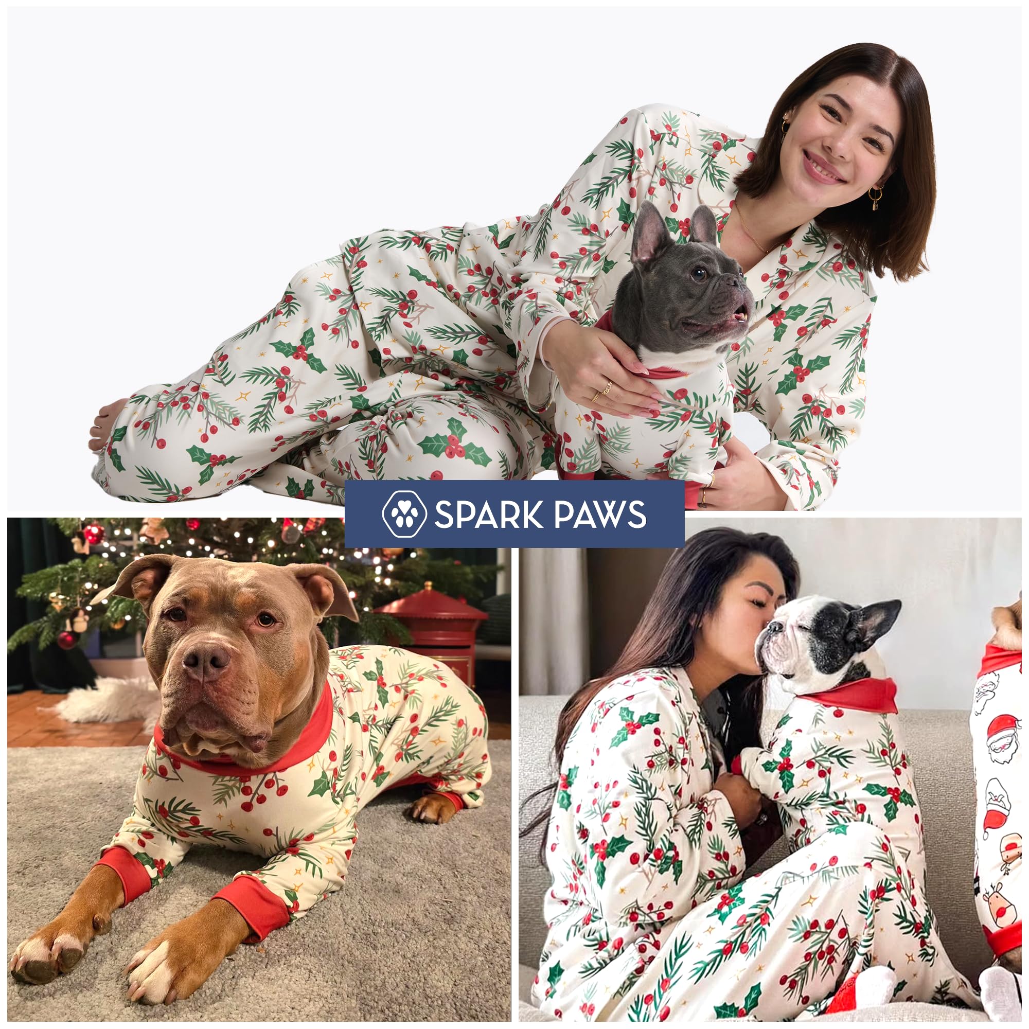 Spark Paws mistletoe size-chart preview helps pick the right fit.