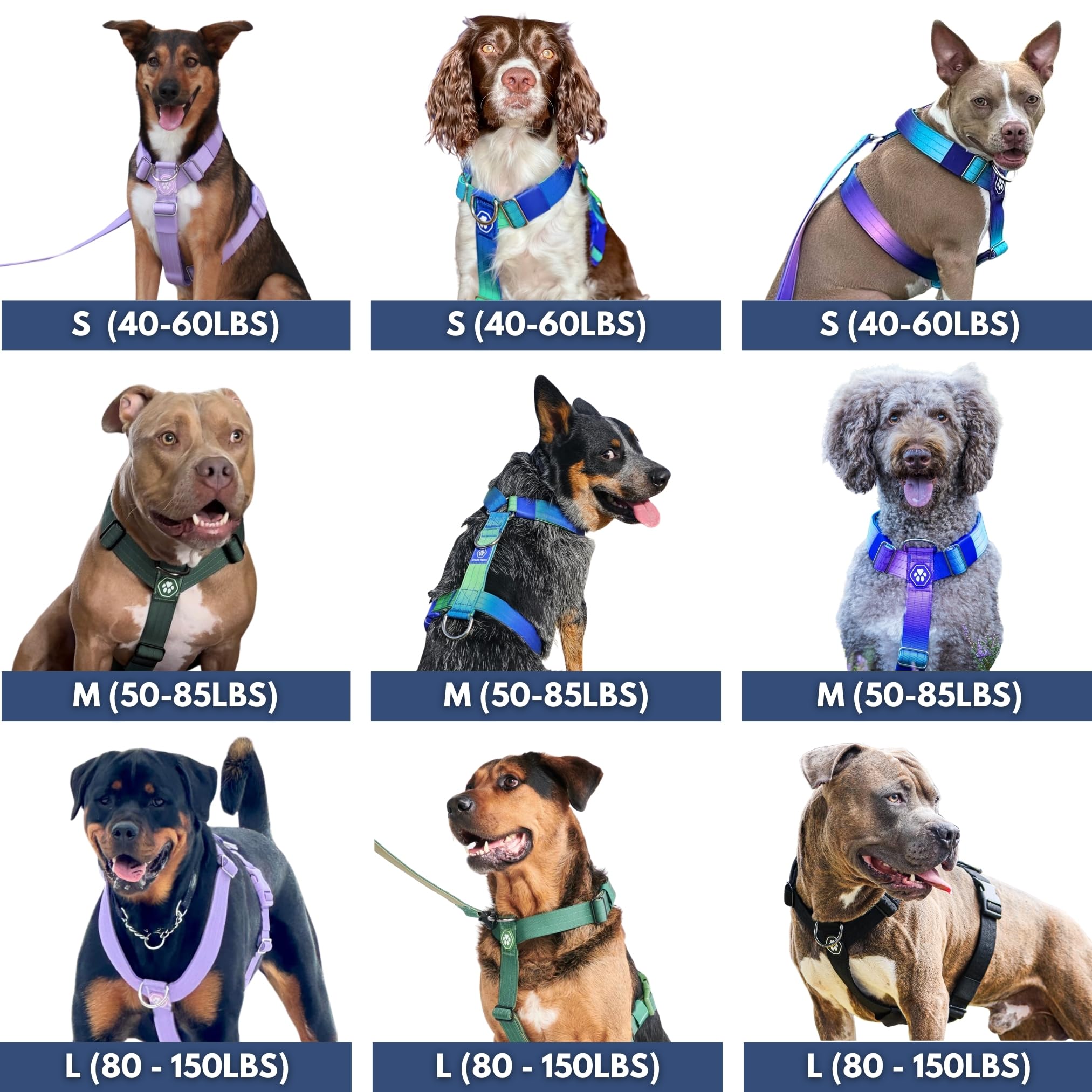 Spark Paws No Pull Harness heavy-duty nylon design delivers long-lasting durability.