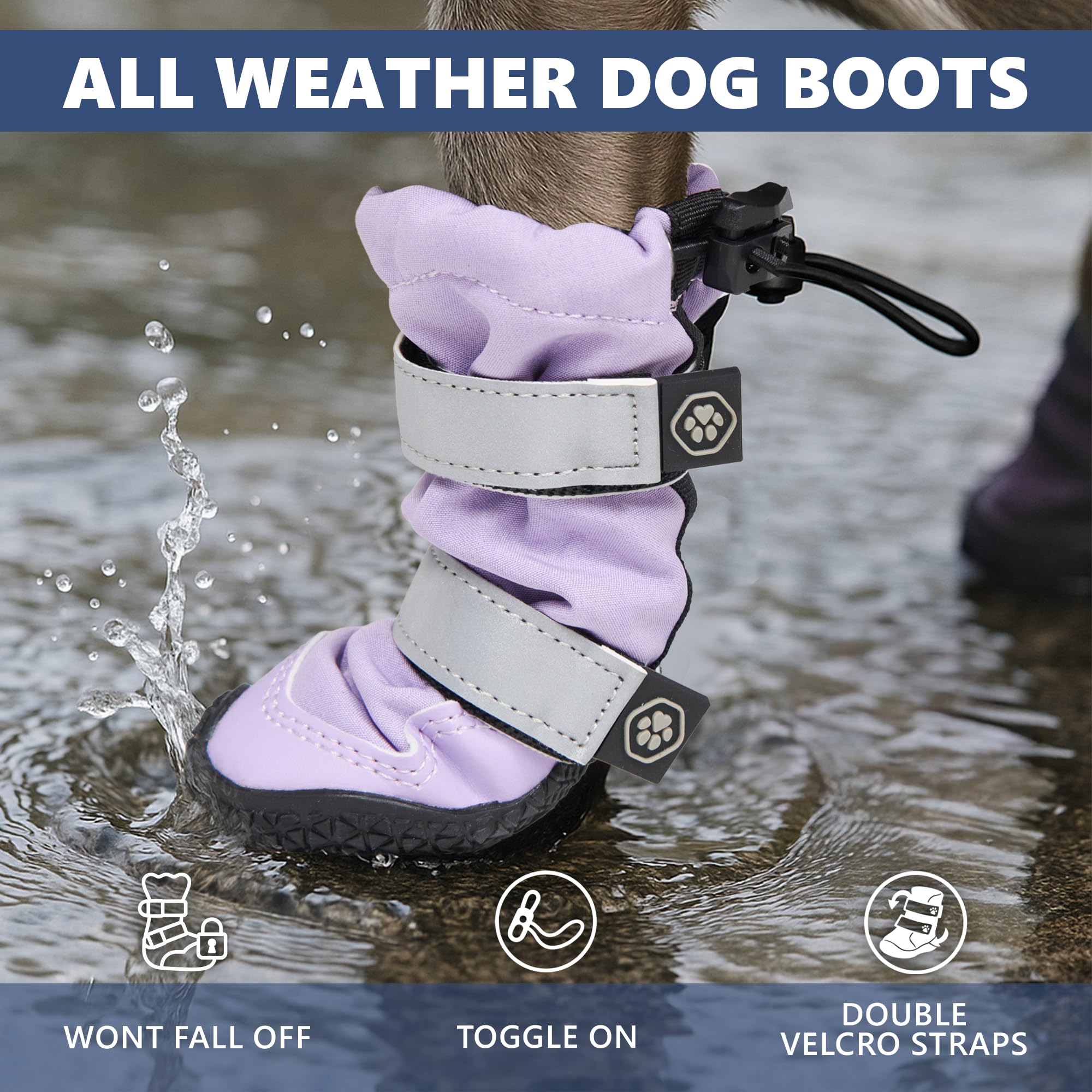 Spark Paws non-slip soles demonstrate traction for confident outdoor adventures.