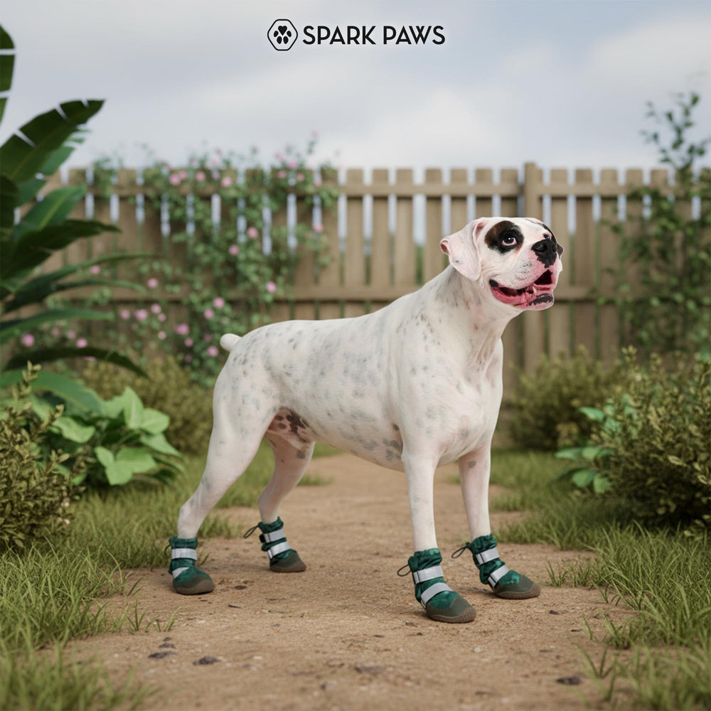 Spark Paws size 3 hiking boots fit medium to large dogs with simple sizing guide
