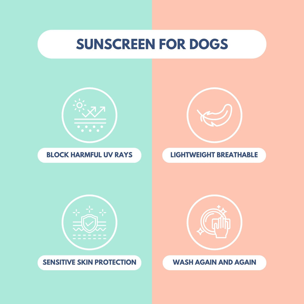 Spark Paws Sunblock Dog T-Shirt dirt-allergen-barrier helps keep fur cleaner between washes.