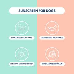 Spark Paws Sunblock Dog T-Shirt dirt-allergen-barrier helps keep fur cleaner between washes.