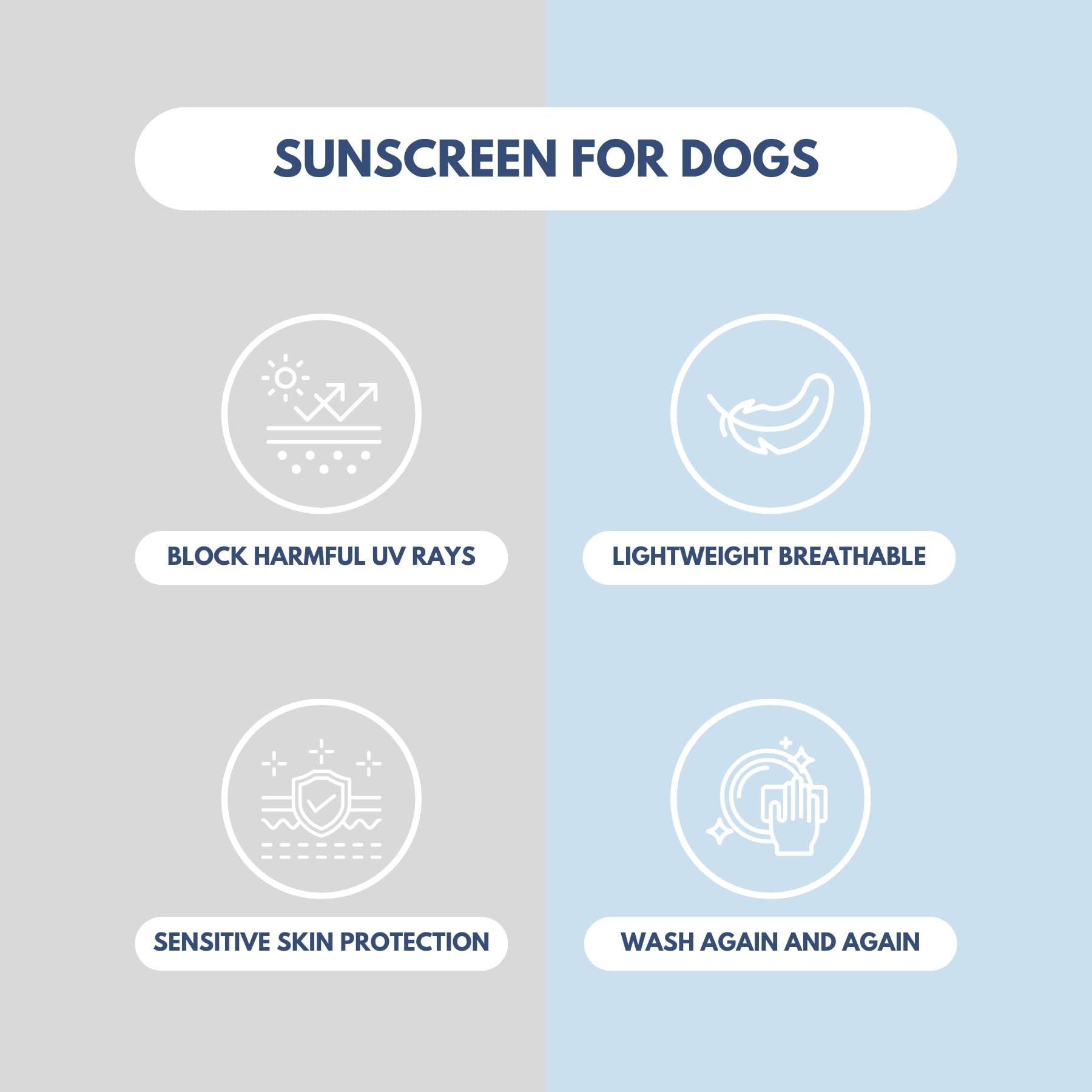 Spark Paws Sunblock Dog T-Shirt SPF30 quick-dry fabric close-up for comfort.