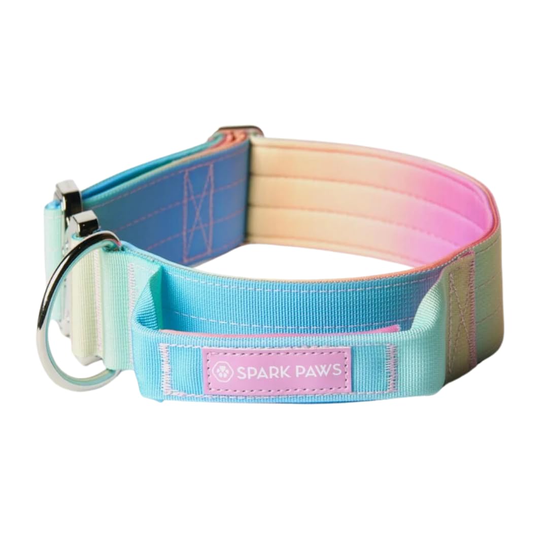 Spark Paws Tactical Dog Collar closeup neoprene padding for a comfortable fit.