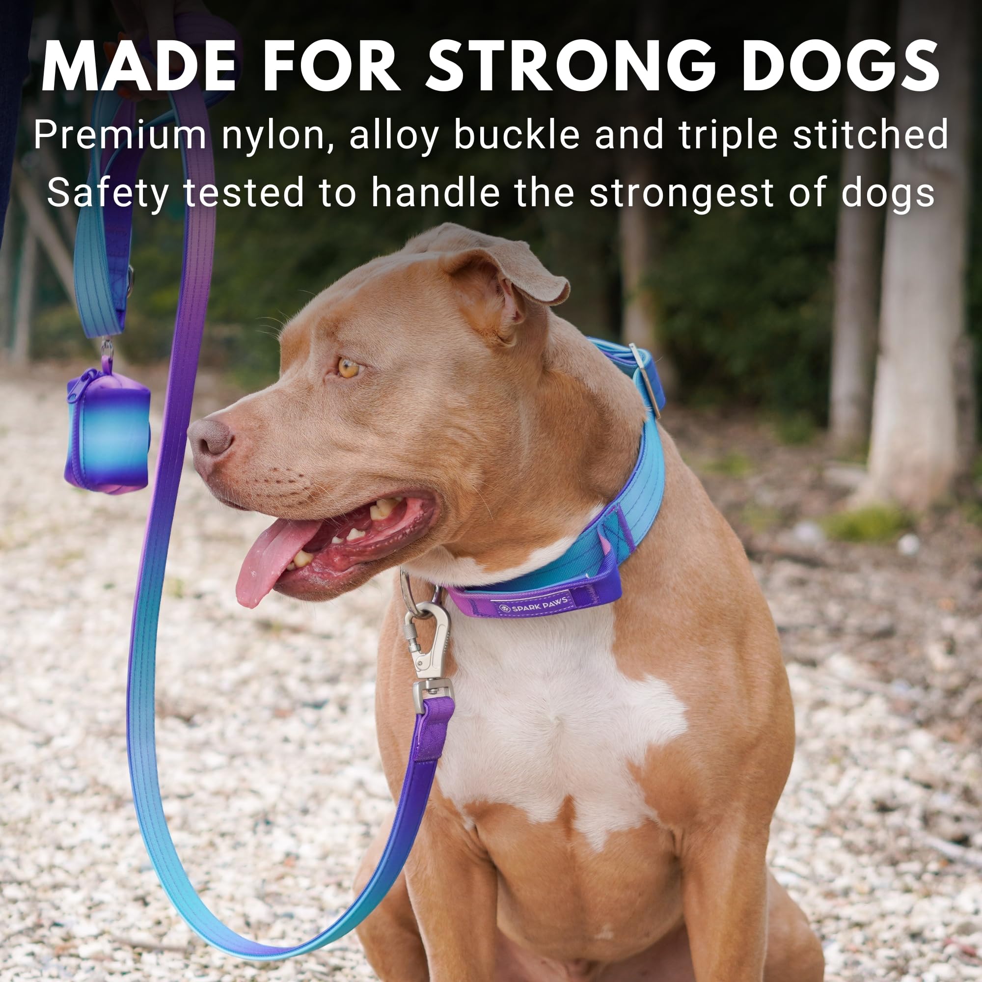 Spark Paws Tactical Dog Collar quick-release buckle, easy on and off