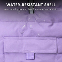 Spark Paws lilac jacket fleece interior emphasizes cozy warmth