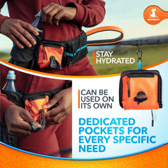 SparklyPets Active Waist Leash phone holder fits large smartphones for on-the-go connectivity.