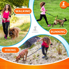 SparklyPets leash features a responsive bungee for shock-absorbing control on runs.