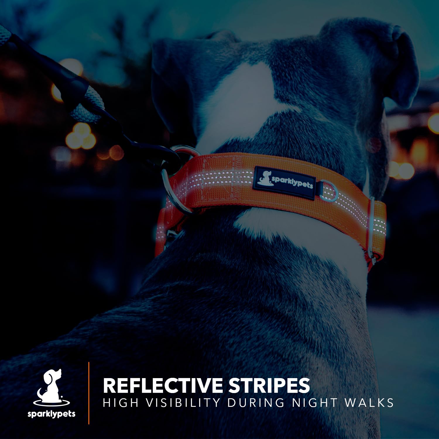 SparklyPets durable tactical dog collar with metal buckle for secure daily use