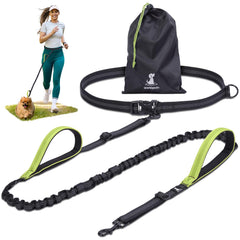 SparklyPets hands-free leash belt-clip ensures secure, hands-free control during walks.