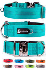 SparklyPets heavy-duty wide dog collar with quick-release buckle for easy on/off