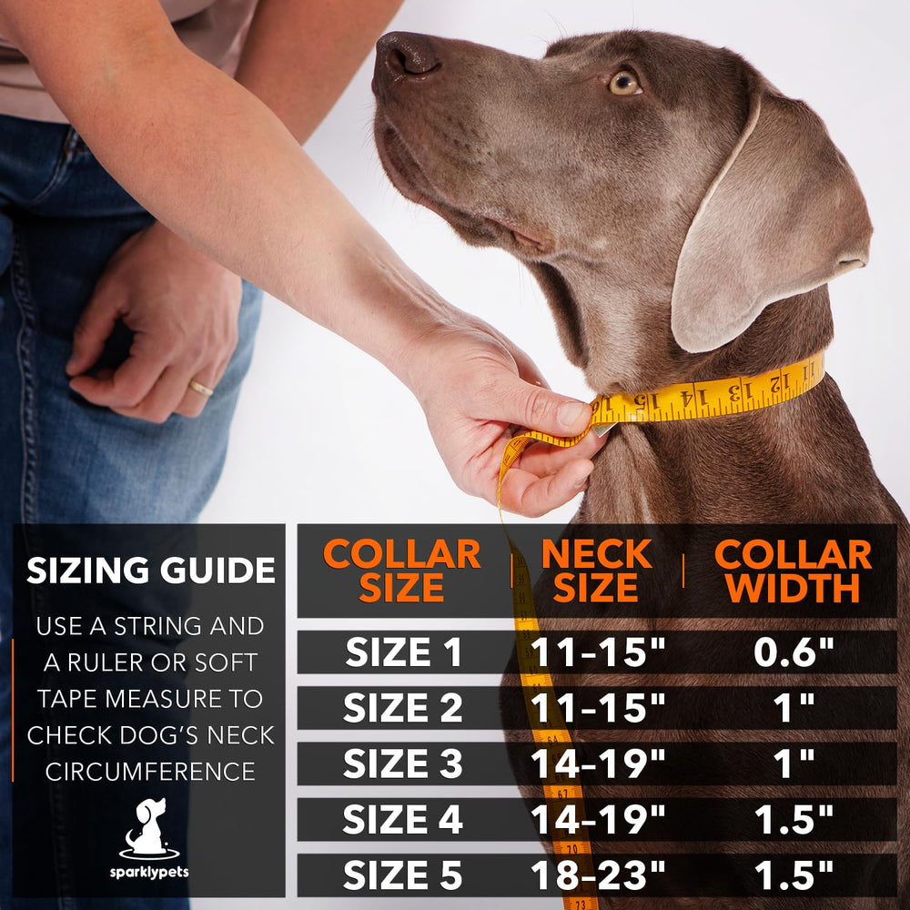 SparklyPets large dog collar sizing guide helps ensure a perfect fit