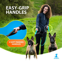SparklyPets padded-handles closeup highlights comfortable grip for long walks.