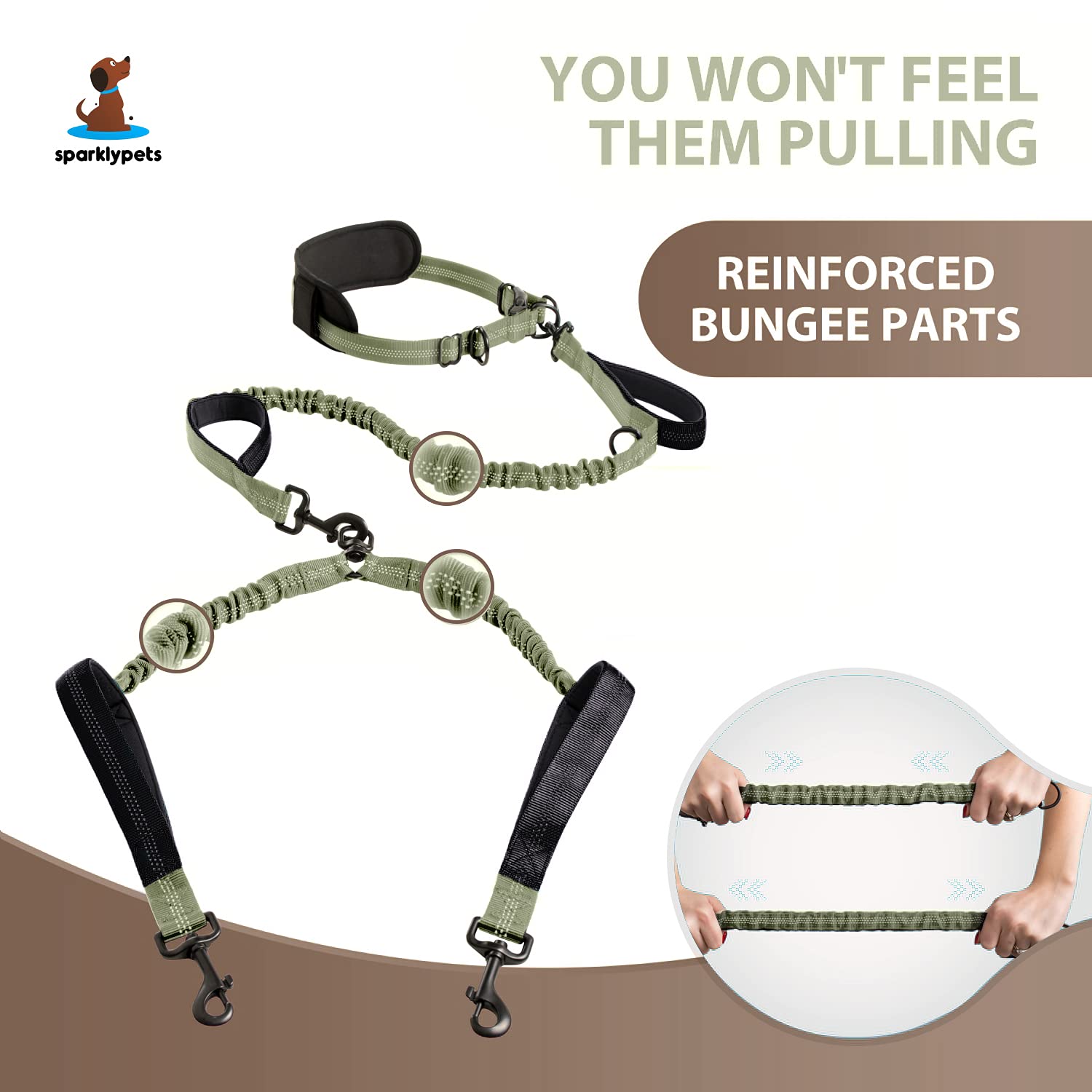 SparklyPets padded handles offer secure, comfortable grip during long strolls and busy crossings.