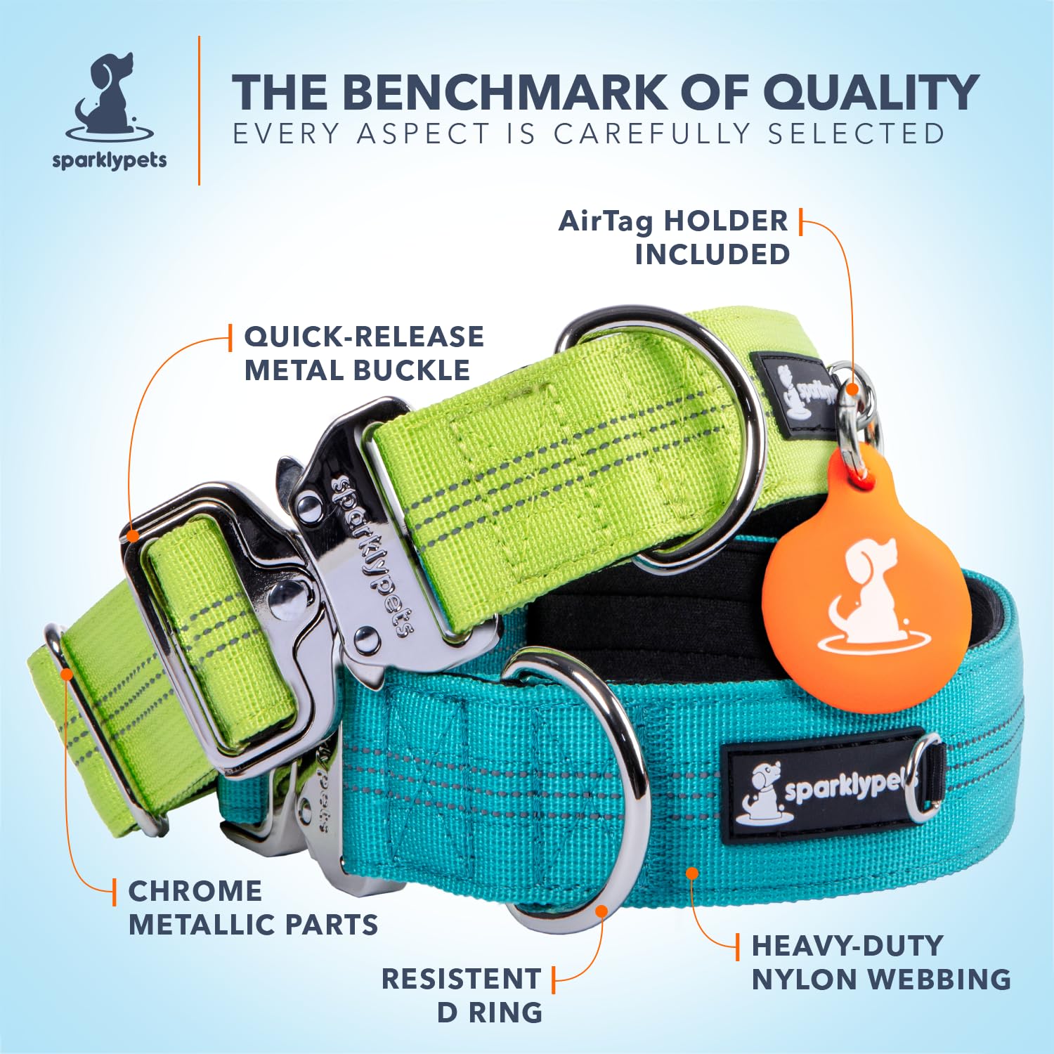 SparklyPets padded interior collar for comfortable all-day wear