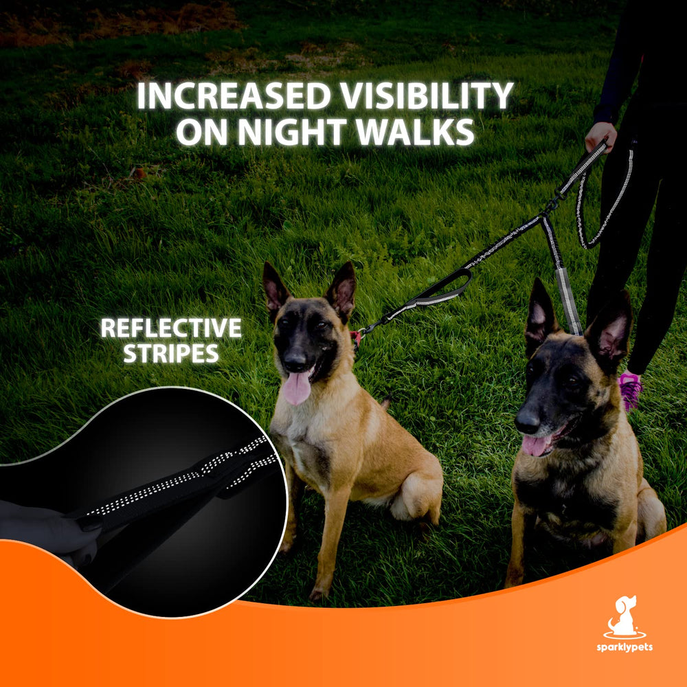 SparklyPets reflective stitches enhance visibility during low-light outdoor outings.