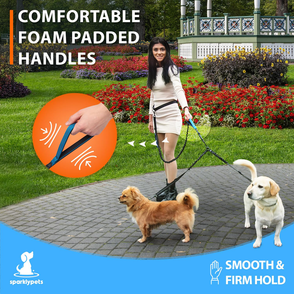 SparklyPets reflective-stitches for nighttime visibility during evening walks.