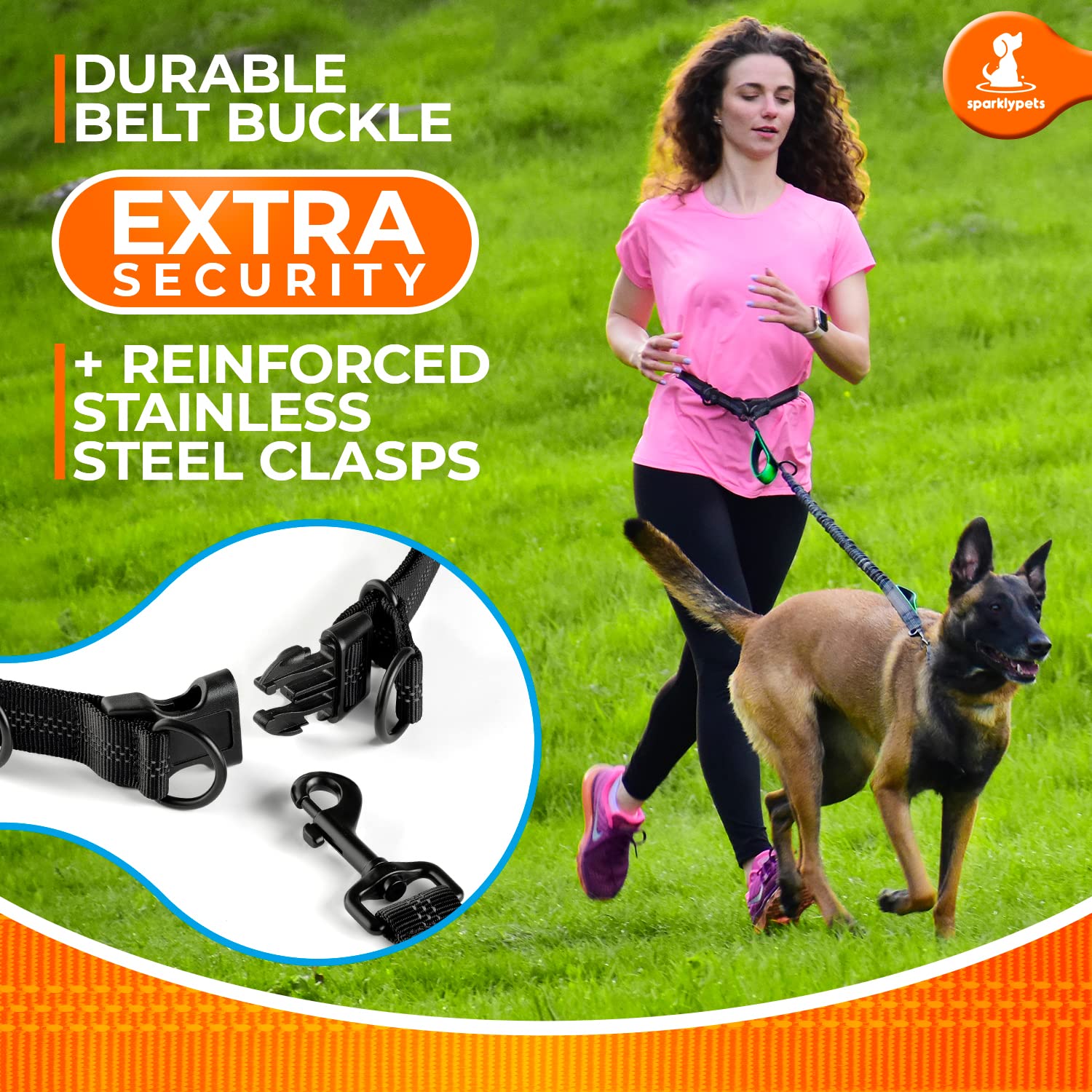 SparklyPets reflective stitches boost visibility during dawn or dusk walks