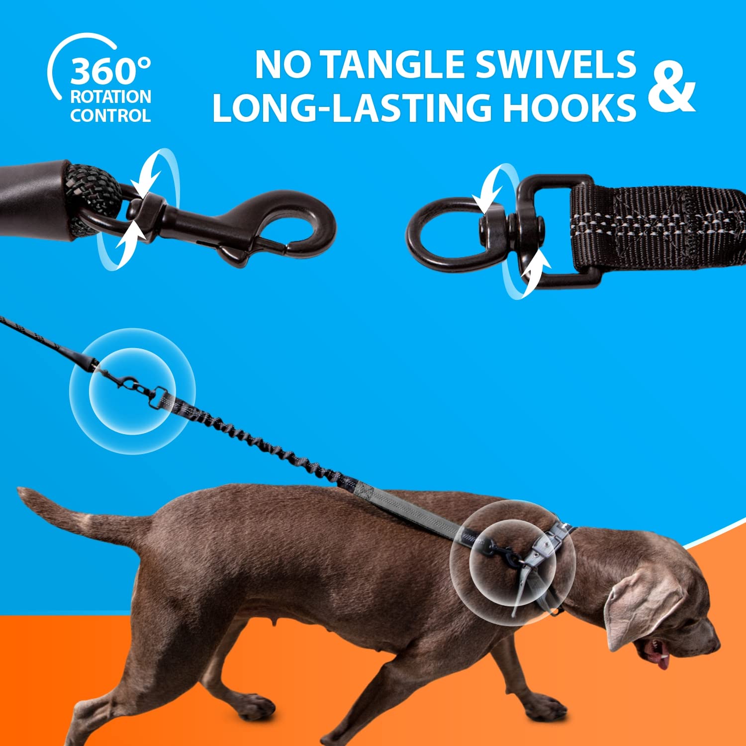 SparklyPets rope leash outdoor use in black for everyday adventures