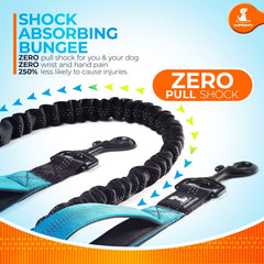 SparklyPets leash with security belt clips helps prevent unexpected breaks during jogs.