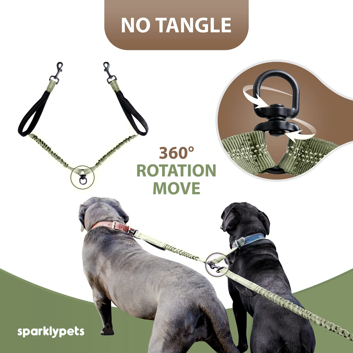 SparklyPets reinforced stainless steel clasps add security for fast, active dogs.