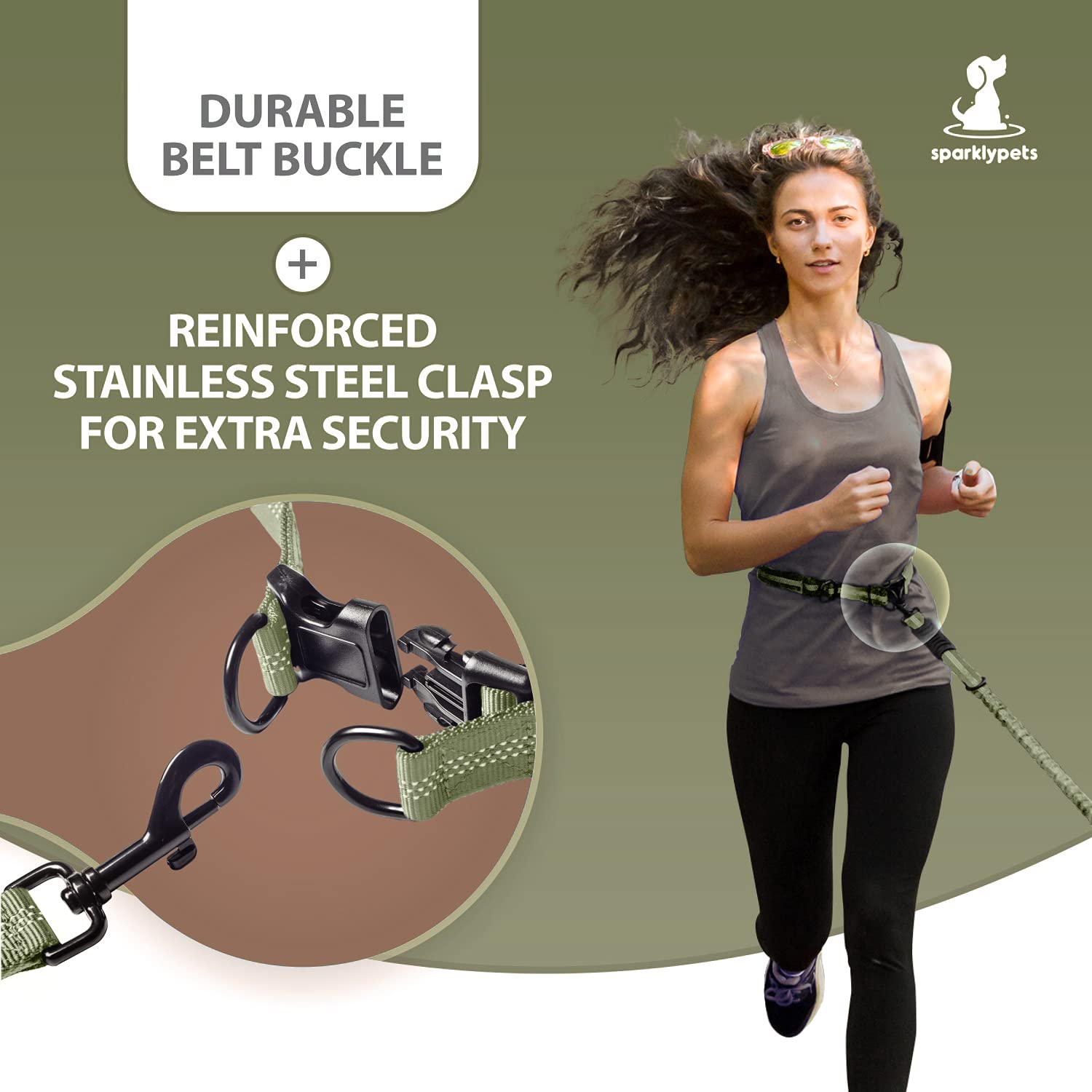SparklyPets waist leash supports hands-free or hands-on use for versatile training sessions.